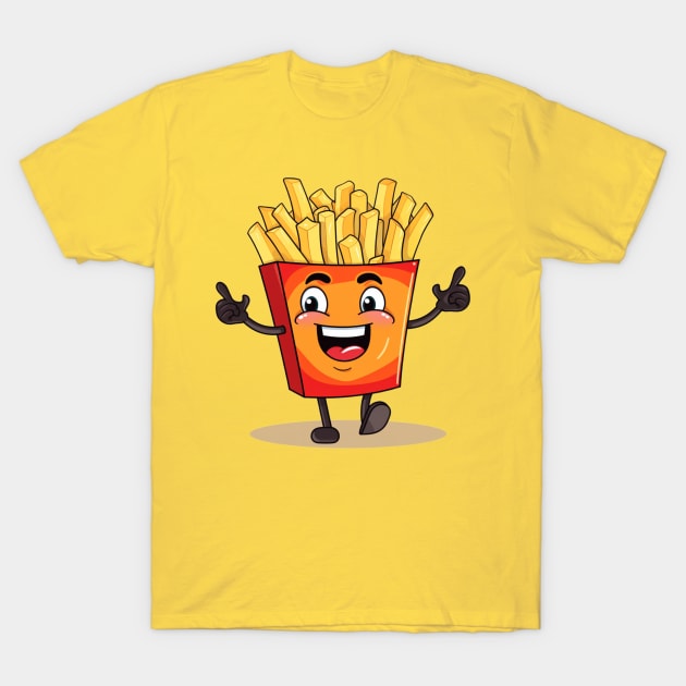 kawaii french fries T-Shirt cute potatofood T-Shirt by nonagobich